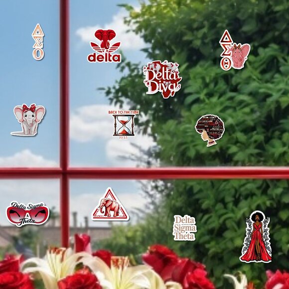 NEW Delta Sigma Theta Stickers divine 9 sorority decals DST black woman gifts - Picture 11 of 11